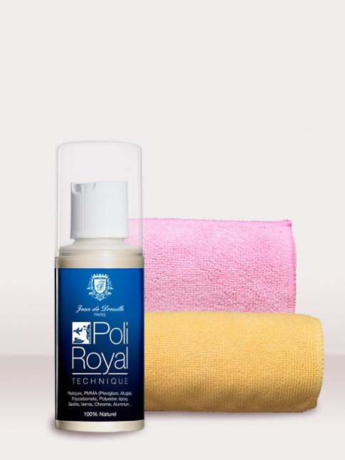 Poli Royal Technique 100ml 2 lingettes microfibre